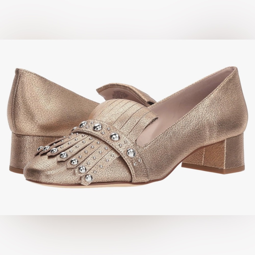Nine West Wesh Metallic Penny Loafer - Sz 8.5 - worn twice!